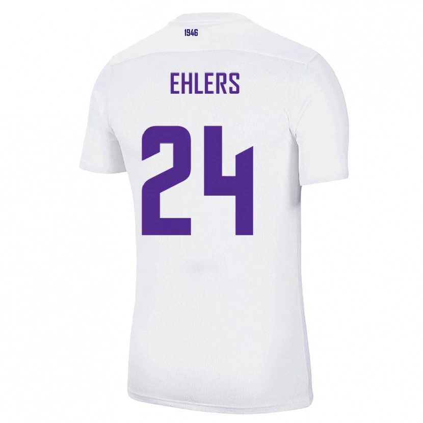 DanxenキッズJannic Ehlers#24白 緑アウェイシャツ2025/26ジャージーユニフォーム