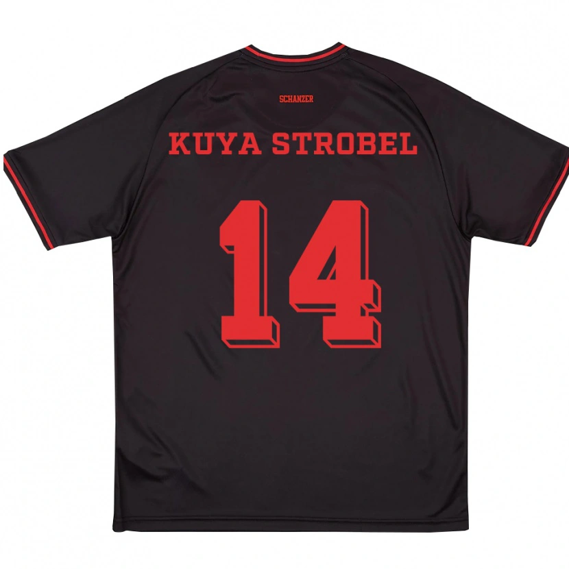 DanxenキッズMelissa Kuya Strobel#14黒 赤 白アウェイシャツ2025/26ジャージーユニフォーム