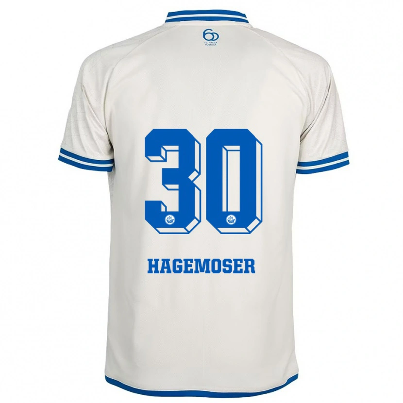 DanxenキッズMax Hagemoser#30白 青アウェイシャツ2025/26ジャージーユニフォーム