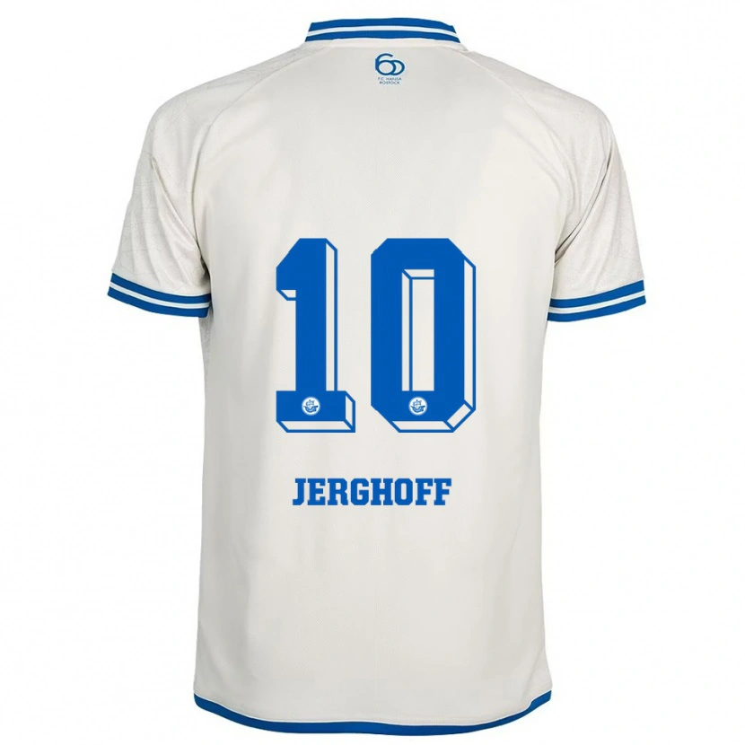 DanxenキッズOle Jerghoff#10白 青アウェイシャツ2025/26ジャージーユニフォーム