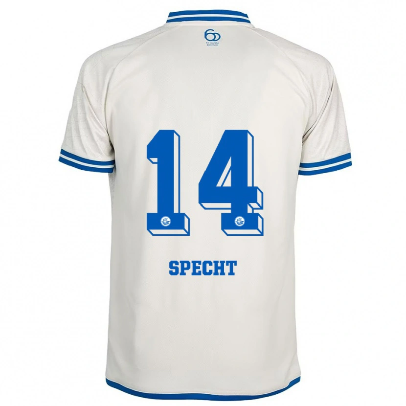 DanxenキッズJulius Specht#14白 青アウェイシャツ2025/26ジャージーユニフォーム