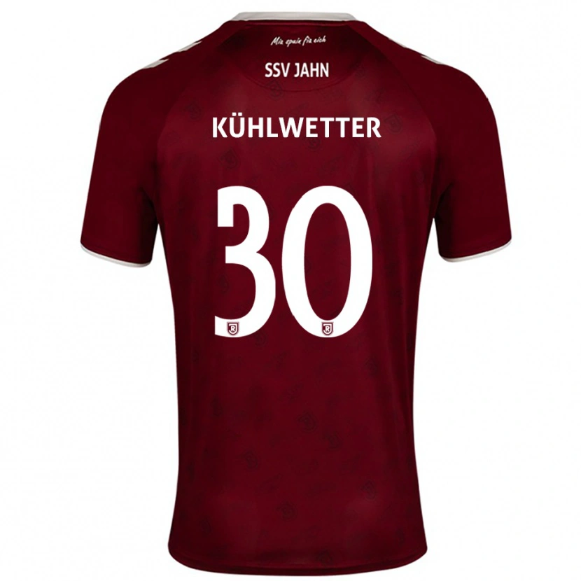 DanxenキッズChristian Kühlwetter#30バーガンディ 白アウェイシャツ2025/26ジャージーユニフォーム