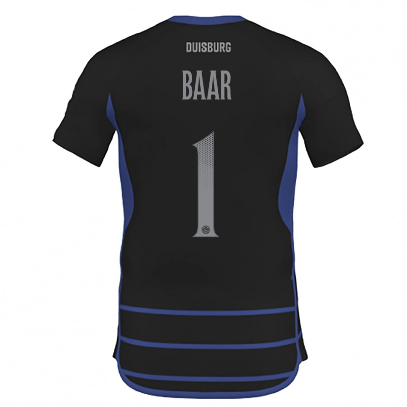 DanxenキッズAlina Baar#1黒 青アウェイシャツ2025/26ジャージーユニフォーム