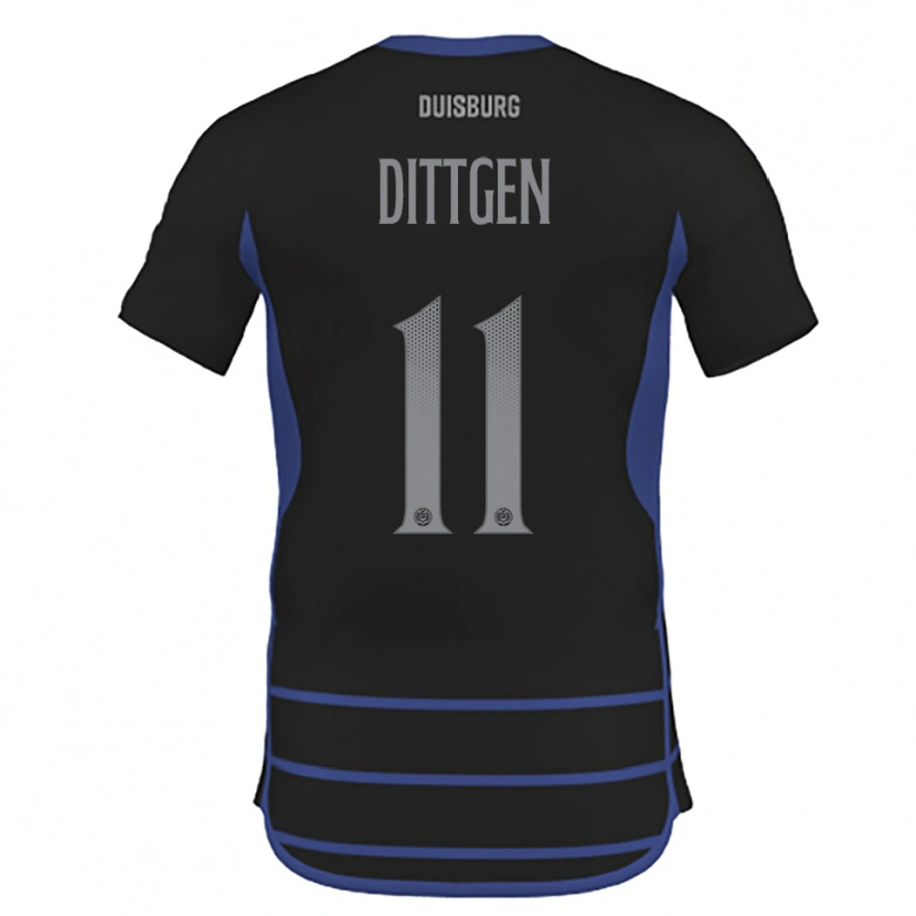DanxenキッズMaximilian Dittgen#11黒 青アウェイシャツ2025/26ジャージーユニフォーム