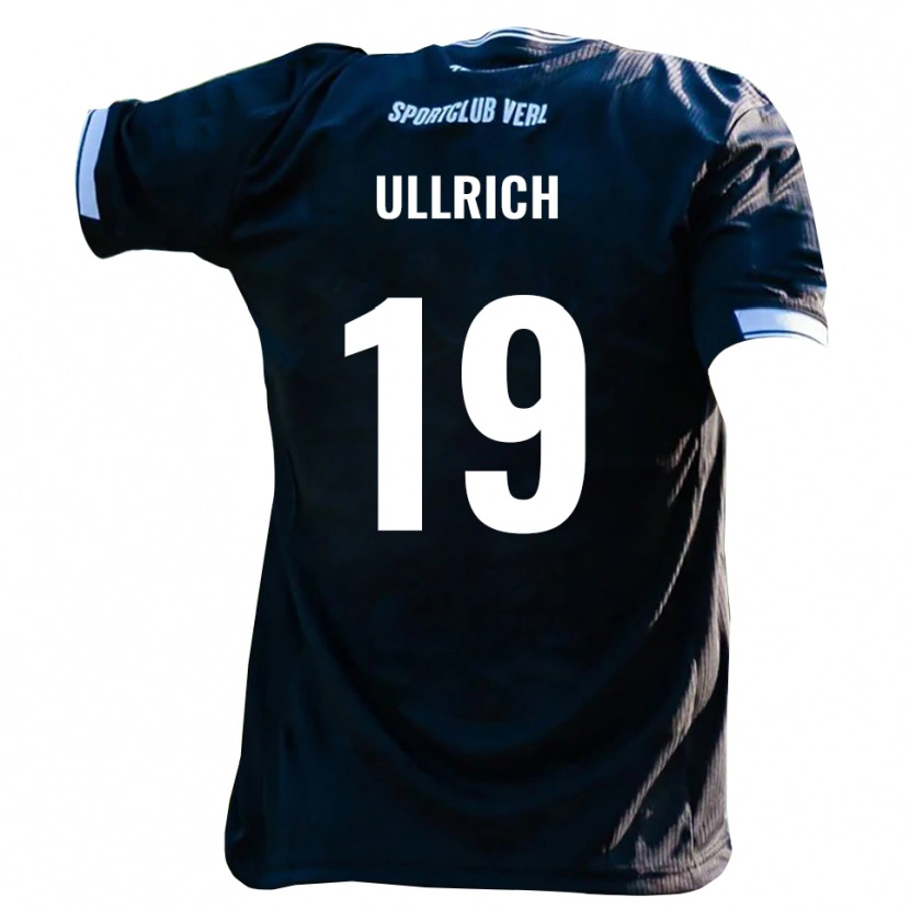 DanxenキッズNikita Ullrich#19黒 白アウェイシャツ2025/26ジャージーユニフォーム