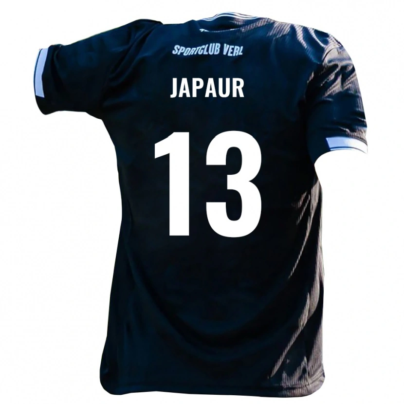 DanxenキッズAlem Japaur#13黒 白アウェイシャツ2025/26ジャージーユニフォーム