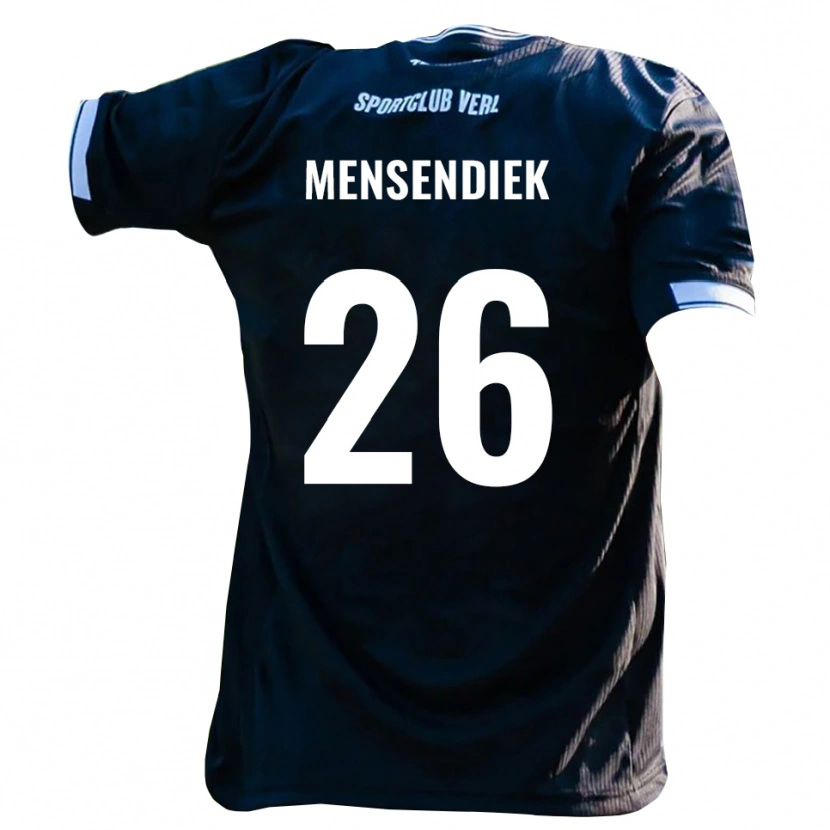 DanxenキッズLuis Mensendiek#26黒 白アウェイシャツ2025/26ジャージーユニフォーム