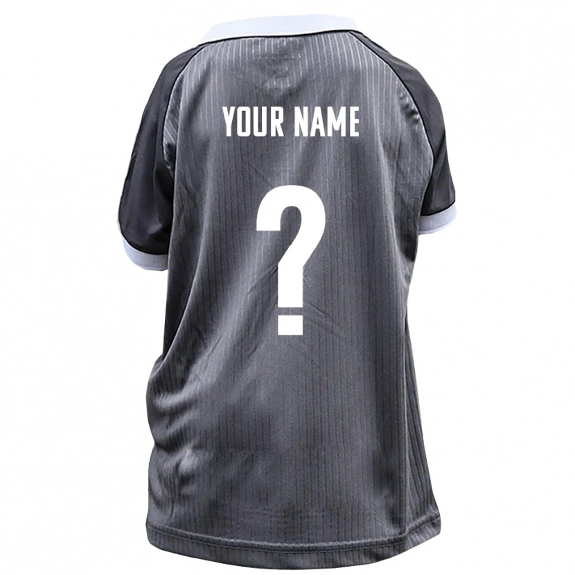 Danxenキッズあなたの名前#0灰色 白アウェイシャツ2025/26ジャージーユニフォーム