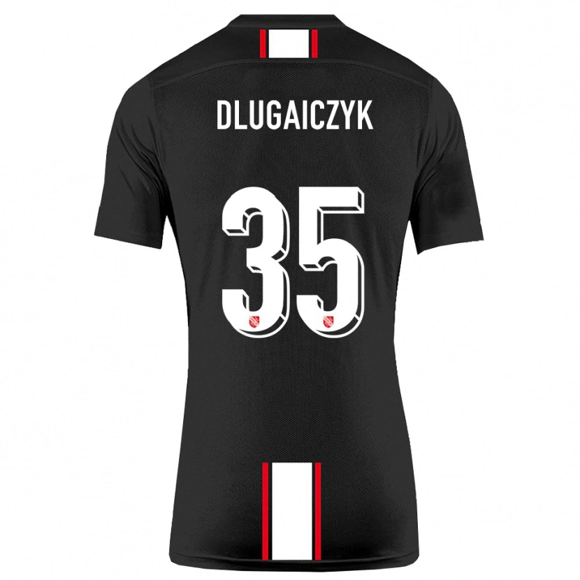 DanxenキッズAlexander Dlugaiczyk#35黒 白アウェイシャツ2025/26ジャージーユニフォーム