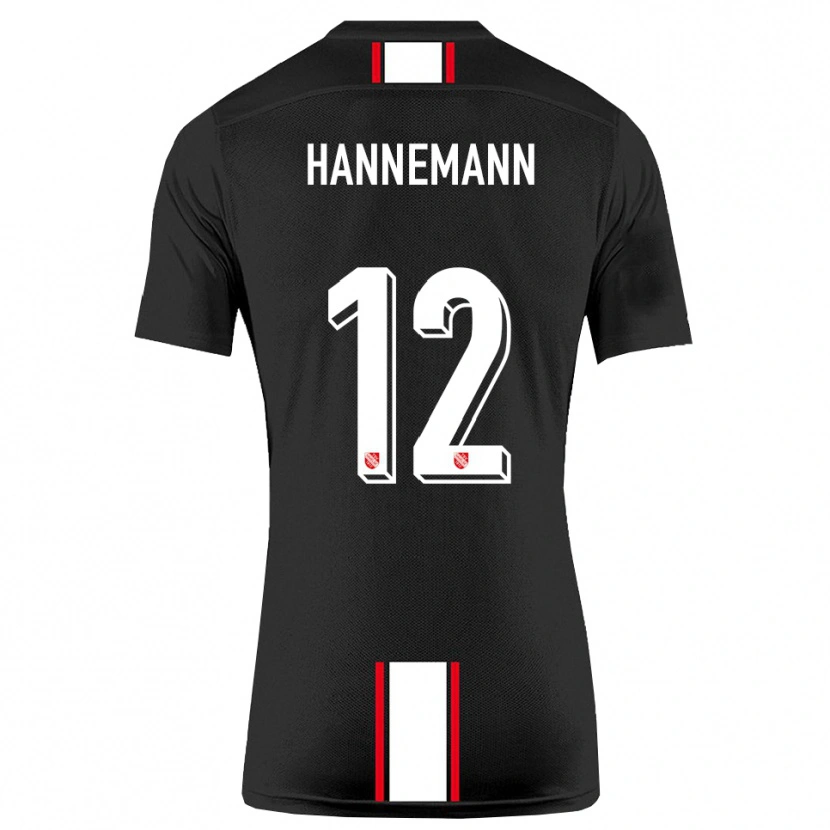 DanxenキッズSören Hannemann#12黒 白アウェイシャツ2025/26ジャージーユニフォーム