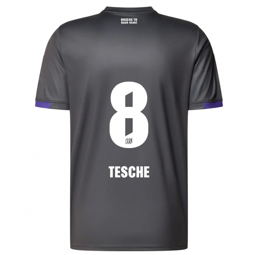 DanxenキッズRobert Tesche#8灰色 紫アウェイシャツ2025/26ジャージーユニフォーム