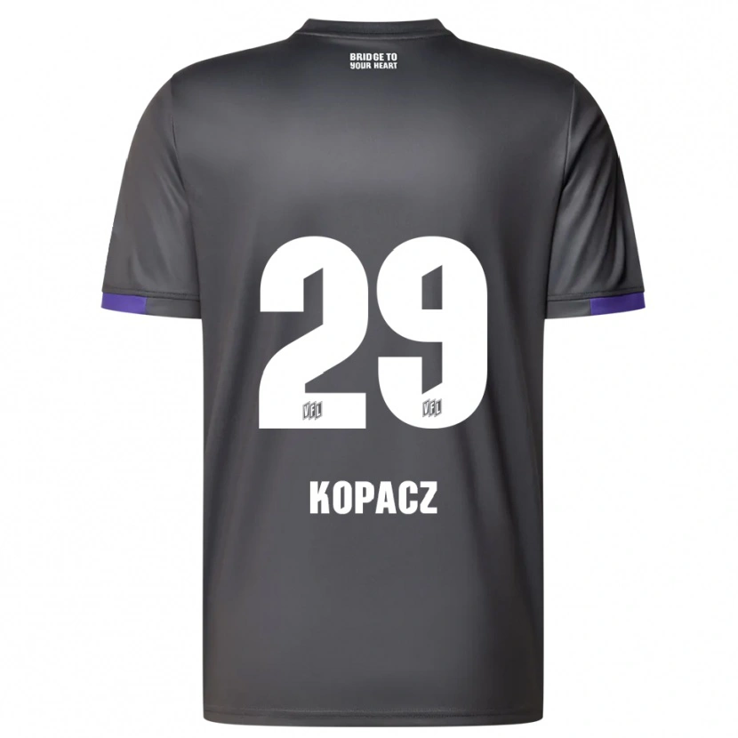 DanxenキッズDavid Kopacz#29灰色 紫アウェイシャツ2025/26ジャージーユニフォーム