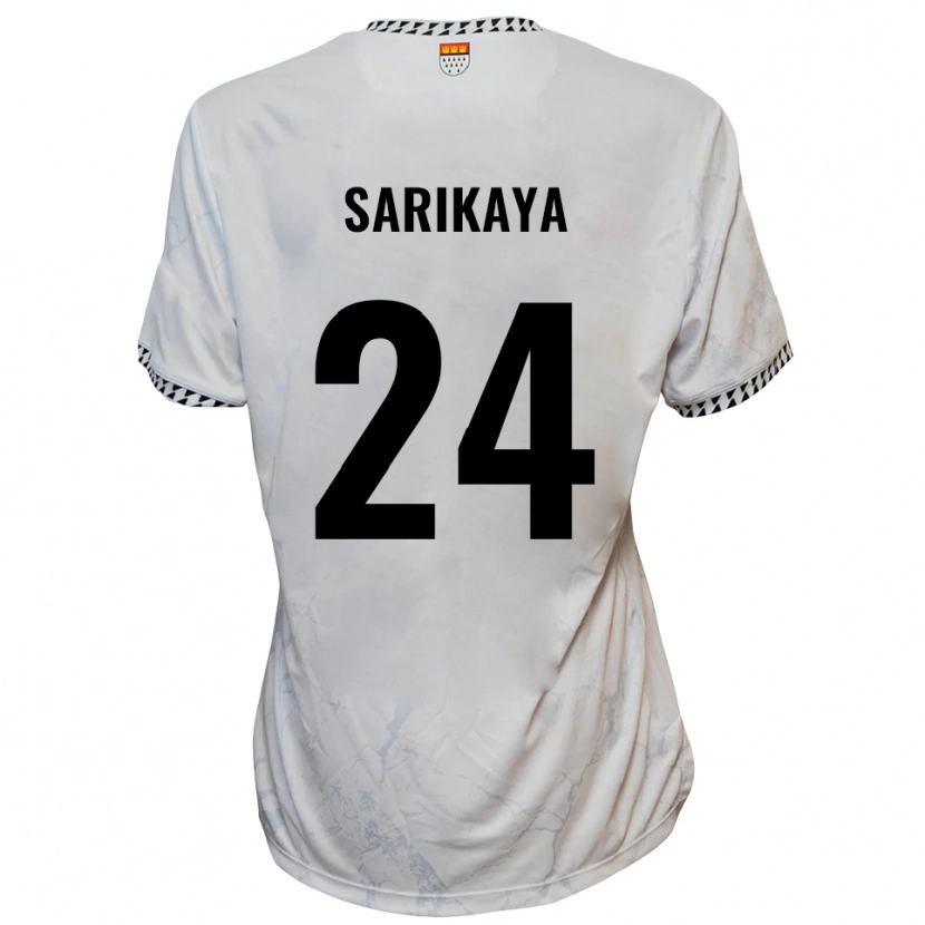 DanxenキッズEge Sarikaya#24白 黒アウェイシャツ2025/26ジャージーユニフォーム