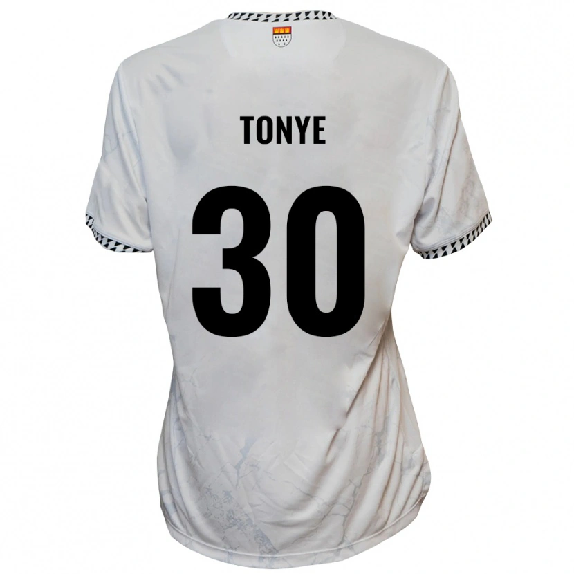 DanxenキッズYannick Tonye#30白 黒アウェイシャツ2025/26ジャージーユニフォーム