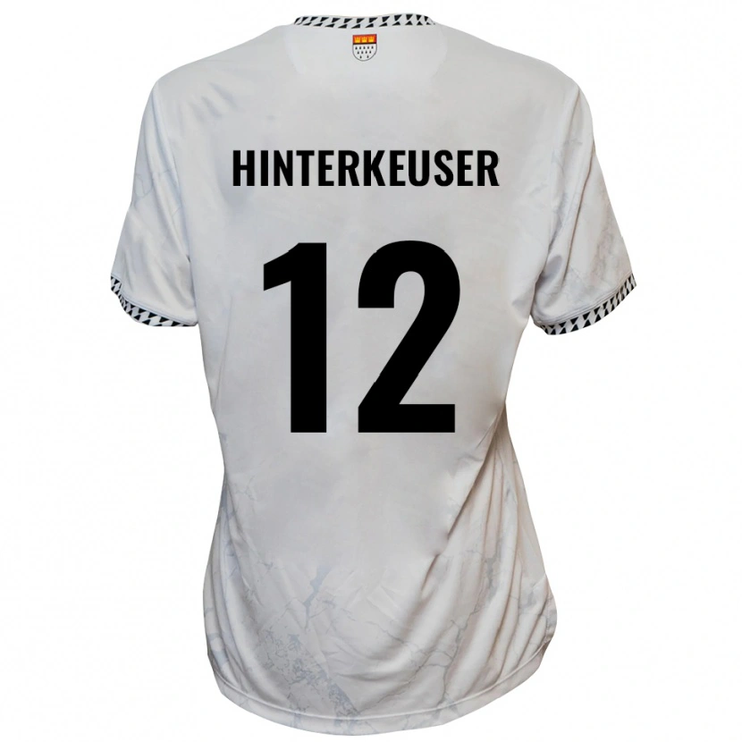 DanxenキッズThomas Hinterkeuser#12白 黒アウェイシャツ2025/26ジャージーユニフォーム
