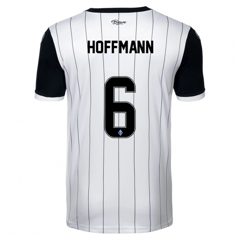 DanxenキッズNiklas Hoffmann#6白 黒アウェイシャツ2025/26ジャージーユニフォーム