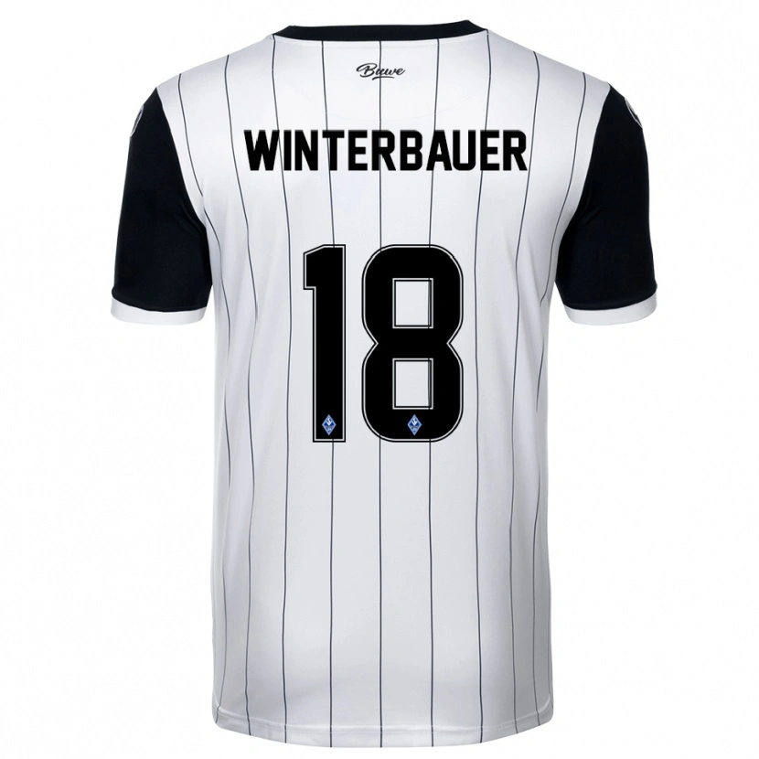 DanxenキッズJan Winterbauer#18白 黒アウェイシャツ2025/26ジャージーユニフォーム
