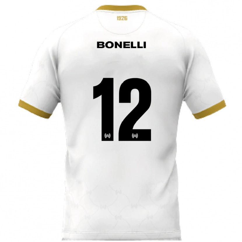 DanxenキッズLeonardo Bonelli#12白 金アウェイシャツ2025/26ジャージーユニフォーム