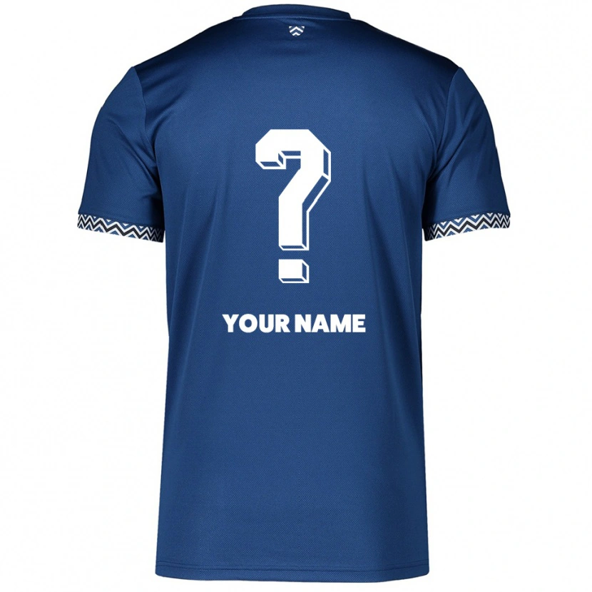 Danxenメンズあなたの名前#0紺 白ホームシャツ2025/26ジャージーユニフォーム