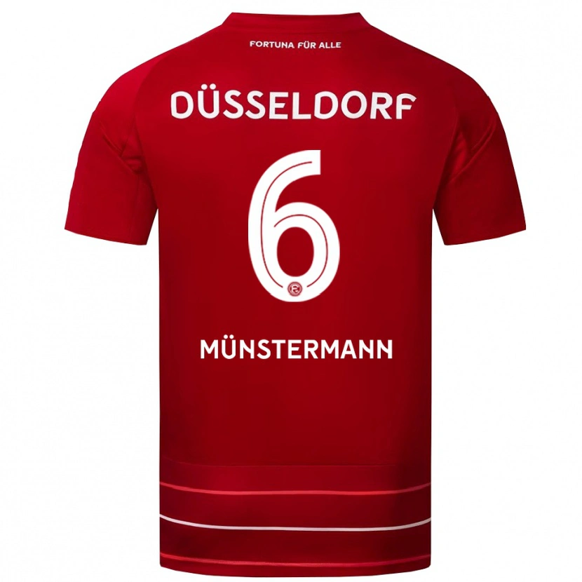 DanxenメンズPaul Münstermann#6赤 白ホームシャツ2025/26ジャージーユニフォーム