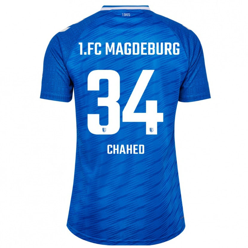 Danxenメンズタレク・シャヘド#34青 白ホームシャツ2025/26ジャージーユニフォーム