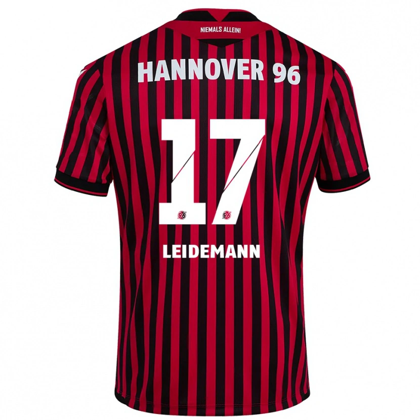 DanxenメンズLukas Leidemann#17赤 黒ホームシャツ2025/26ジャージーユニフォーム