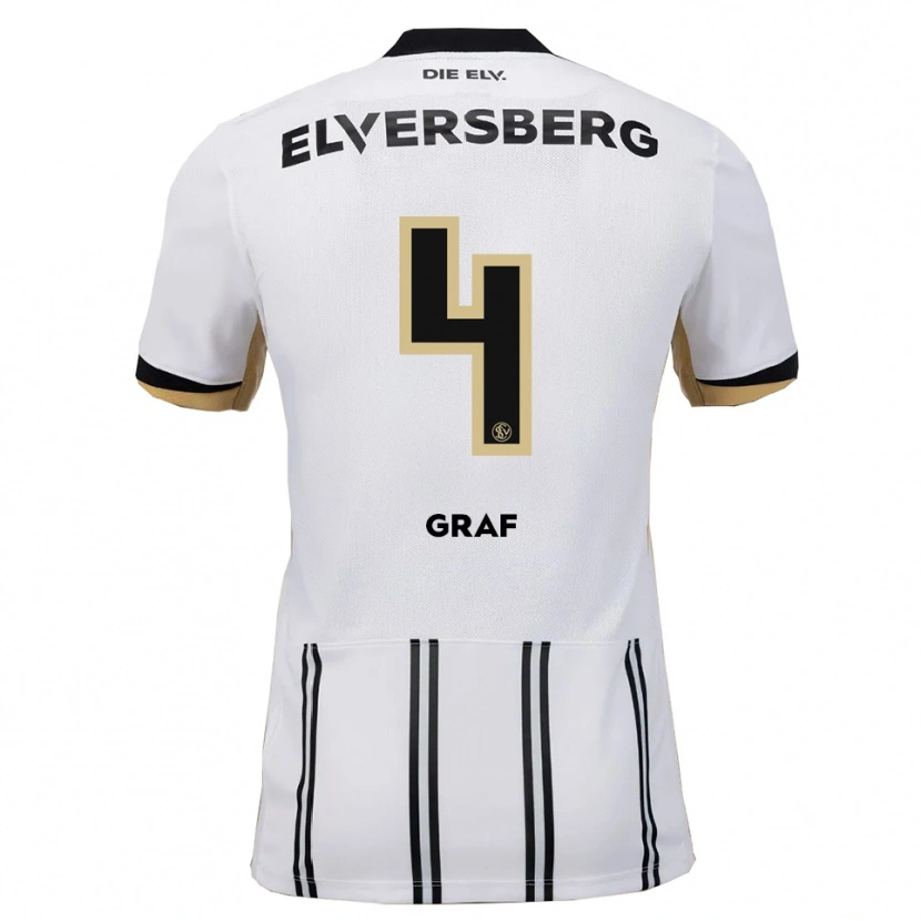 DanxenメンズMatheo Graf#4白 黒ホームシャツ2025/26ジャージーユニフォーム