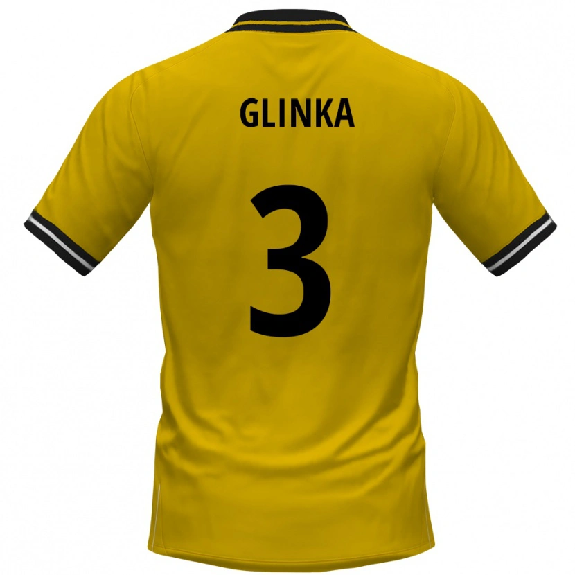 DanxenメンズTim Glinka#3黄 黒ホームシャツ2025/26ジャージーユニフォーム