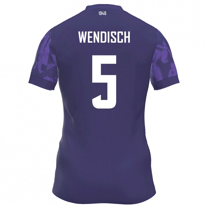 DanxenメンズPascal Wendisch#5紫 白ホームシャツ2025/26ジャージーユニフォーム