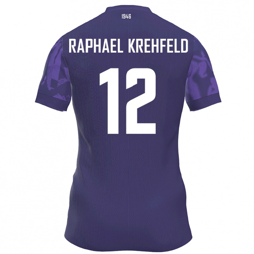 DanxenメンズLuca Raphael Krehfeld#12紫 白ホームシャツ2025/26ジャージーユニフォーム