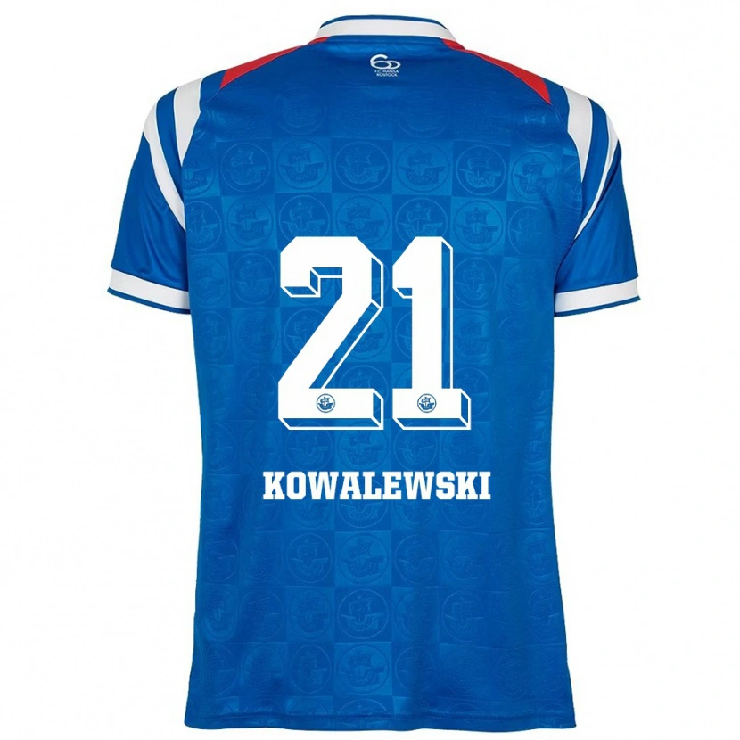 DanxenメンズOskar Kowalewski#21青 白 赤ホームシャツ2025/26ジャージーユニフォーム