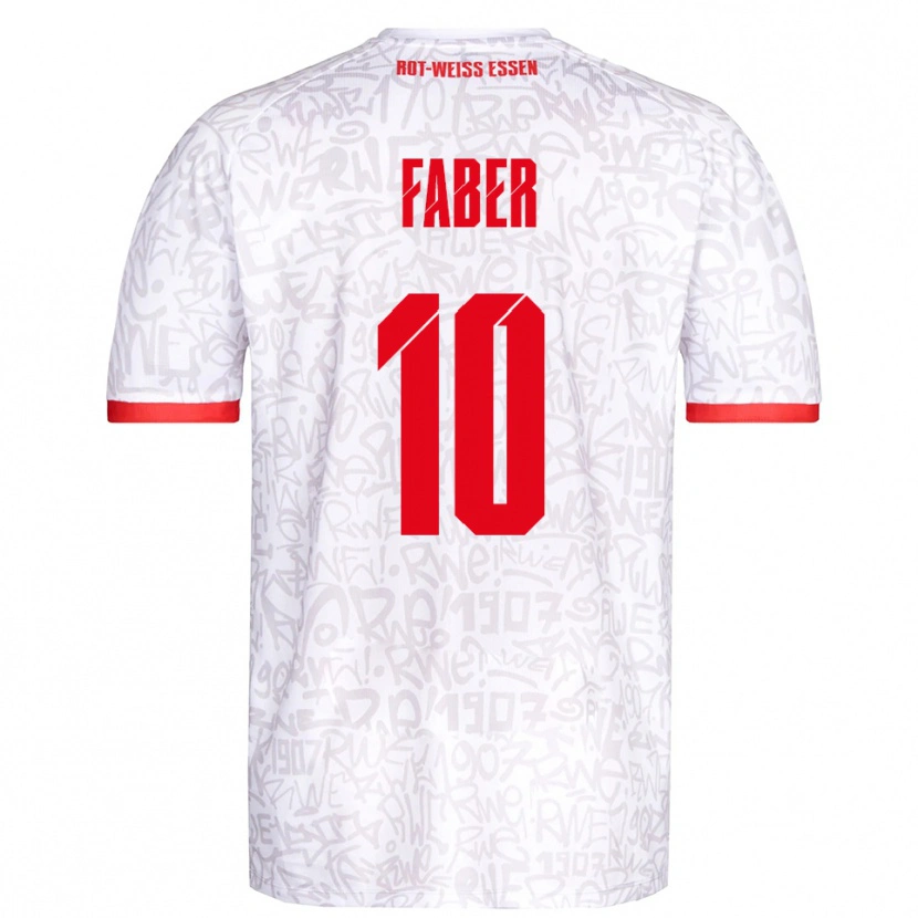 DanxenメンズMarcel Faber#10白 赤ホームシャツ2025/26ジャージーユニフォーム