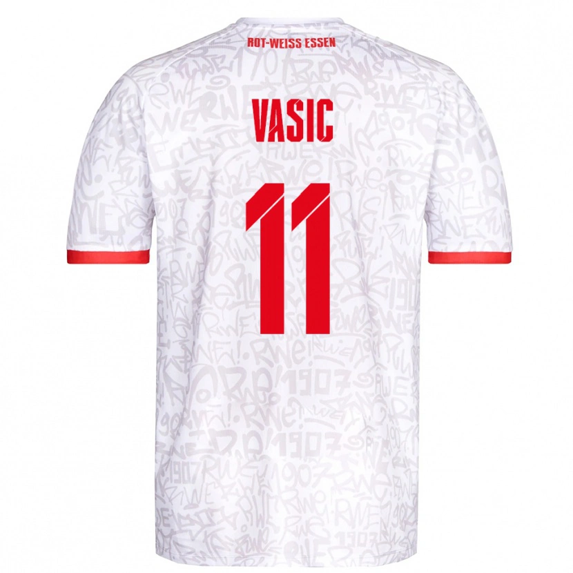 DanxenメンズFadih Vasic#11白 赤ホームシャツ2025/26ジャージーユニフォーム