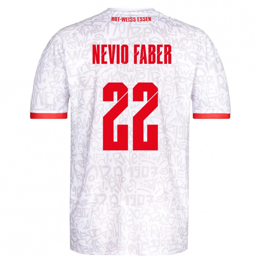 DanxenメンズArne Nevio Faber#22白 赤ホームシャツ2025/26ジャージーユニフォーム
