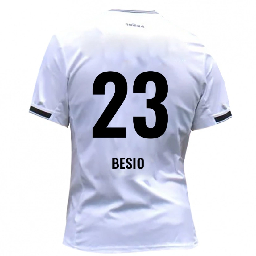 DanxenメンズAlessio Besio#23白 赤ホームシャツ2025/26ジャージーユニフォーム