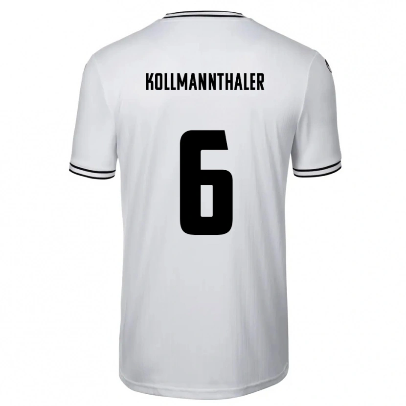 DanxenメンズElischa Kollmannthaler#6白 黒ホームシャツ2025/26ジャージーユニフォーム