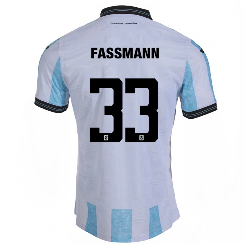 DanxenメンズLasse Faßmann#33白 水色ホームシャツ2025/26ジャージーユニフォーム