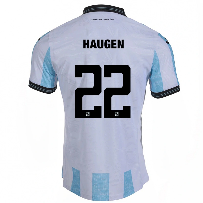 DanxenメンズSigurd Haugen#22白 水色ホームシャツ2025/26ジャージーユニフォーム