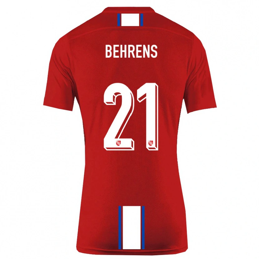 DanxenメンズIrichad Behrens#21赤 白ホームシャツ2025/26ジャージーユニフォーム