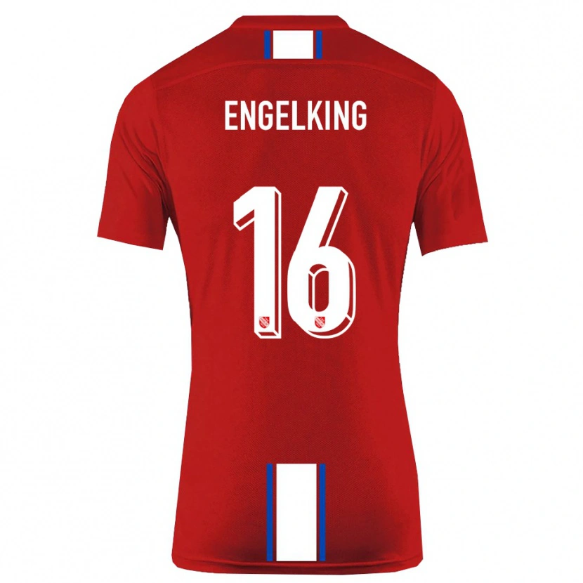DanxenメンズTorben Engelking#16赤 白ホームシャツ2025/26ジャージーユニフォーム