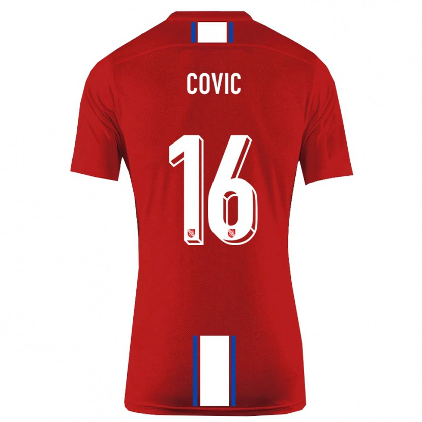 DanxenメンズRayen Covic#16赤 白ホームシャツ2025/26ジャージーユニフォーム