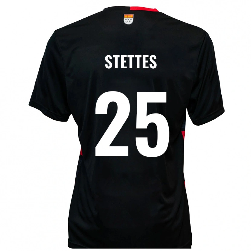 DanxenメンズSeverin Stettes#25黒 赤ホームシャツ2025/26ジャージーユニフォーム