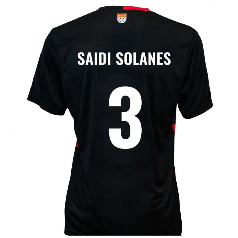 DanxenメンズMaruan Saidi Solanes#3黒 赤ホームシャツ2025/26ジャージーユニフォーム