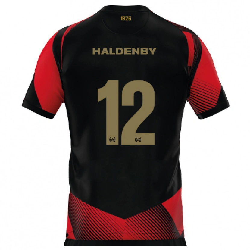 DanxenメンズBen Haldenby#12黒 赤ホームシャツ2025/26ジャージーユニフォーム