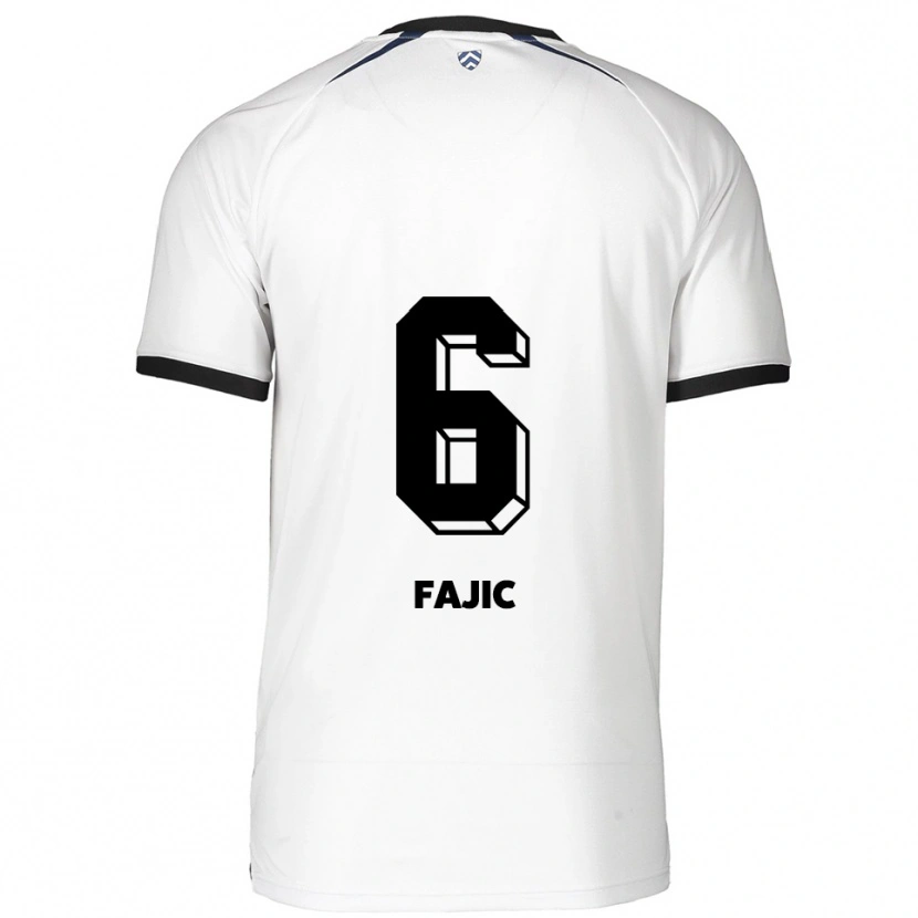 DanxenメンズSuat Fajic#6白 黒アウェイシャツ2025/26ジャージーユニフォーム