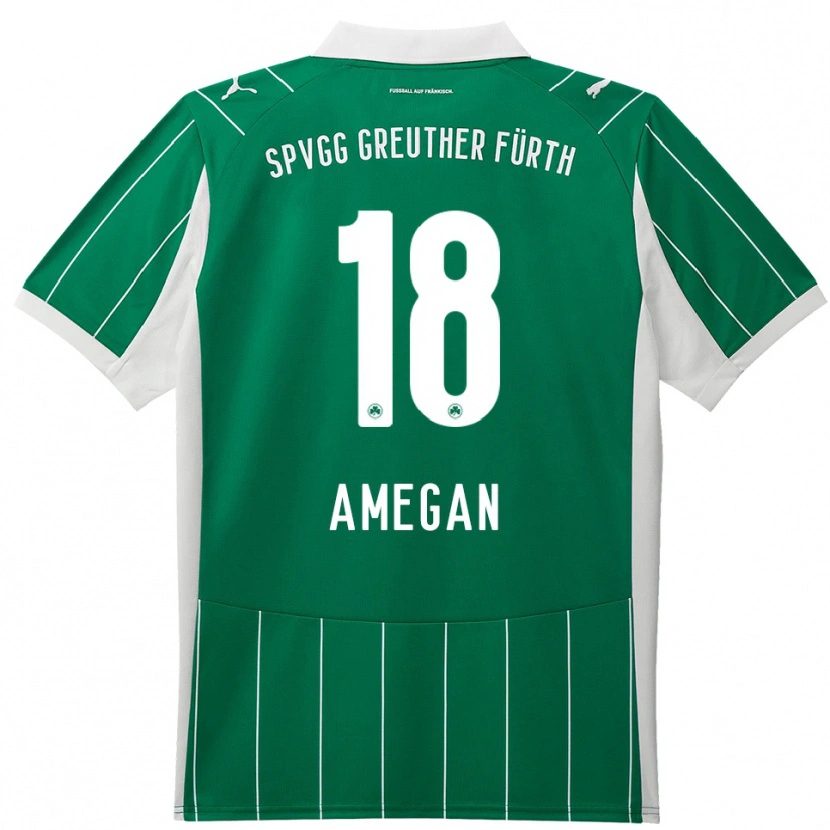 DanxenメンズDodji Amegan#18緑 白アウェイシャツ2025/26ジャージーユニフォーム