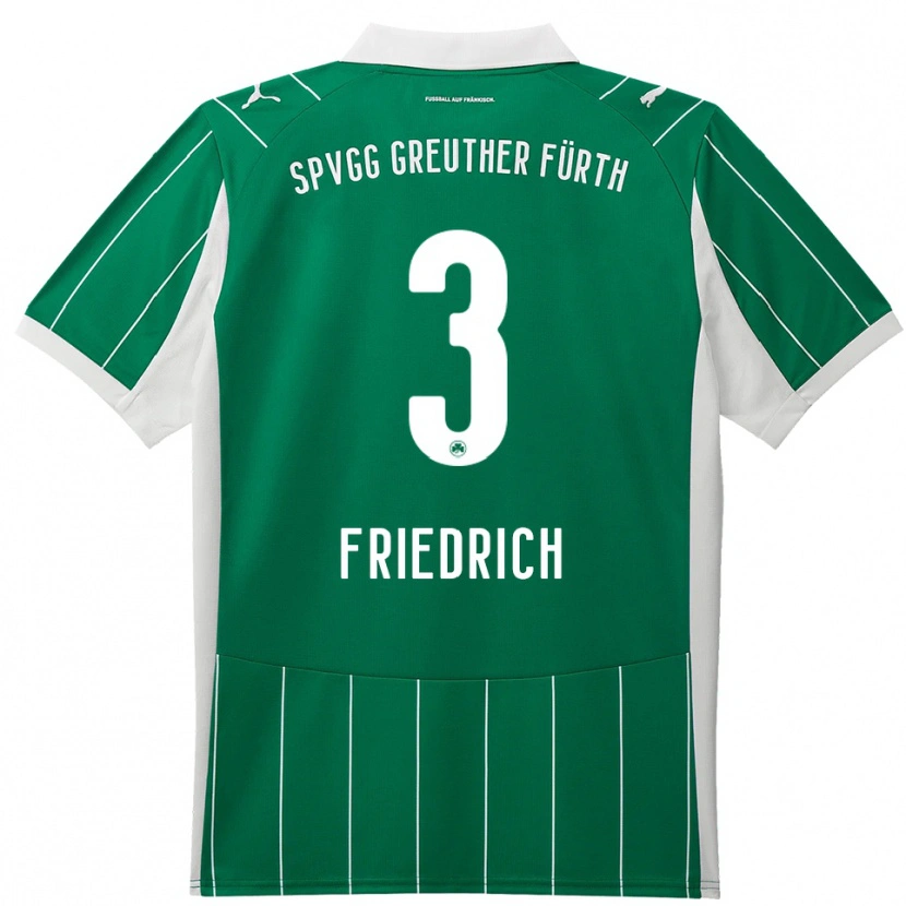 DanxenメンズNiklas Friedrich#3緑 白アウェイシャツ2025/26ジャージーユニフォーム