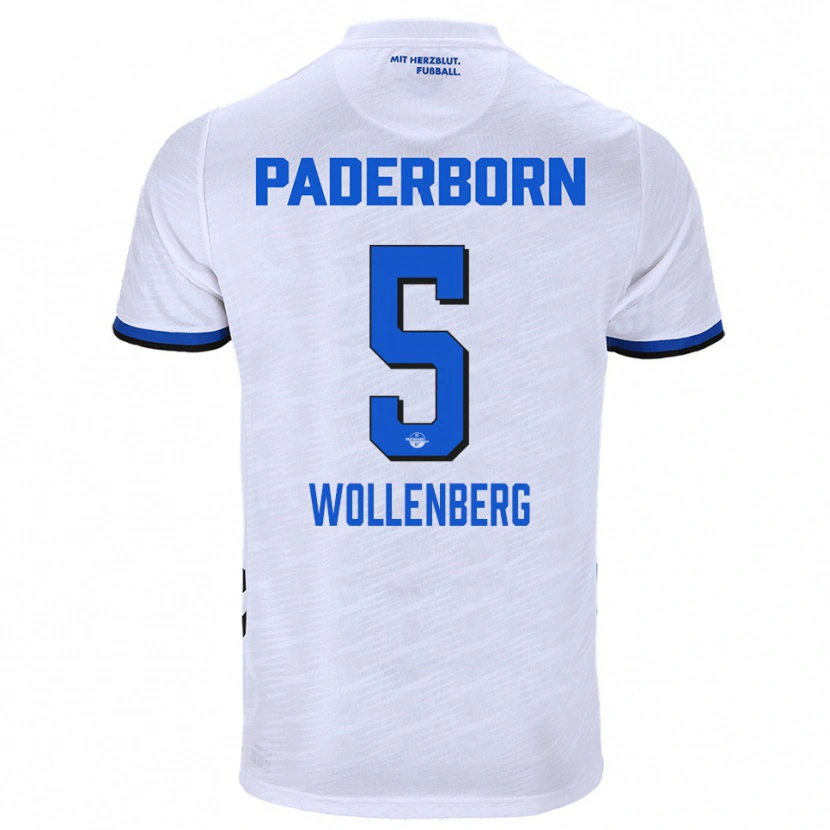 DanxenメンズPaul Wollenberg#5白 青アウェイシャツ2025/26ジャージーユニフォーム