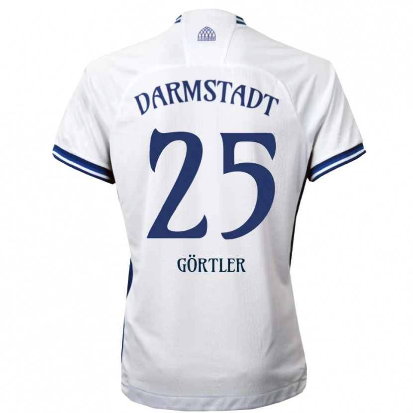 DanxenメンズBastian Görtler#25白 青アウェイシャツ2025/26ジャージーユニフォーム