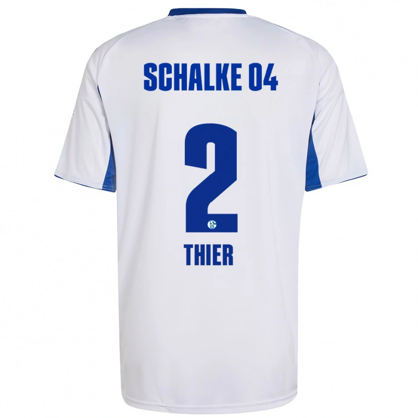 Danxenメンズサイラス・ティエール#2白 青アウェイシャツ2025/26ジャージーユニフォーム